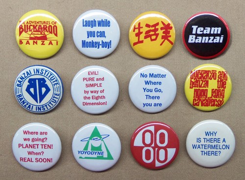 Buckaroo banzai button set - banzai,